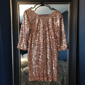 Gold Sequin Cocktail Dress
